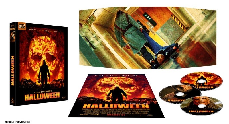 rob zombie s halloween unrated rated cut cult edition 3 bd affiche edition limitee 12